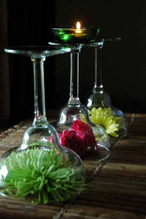 diy wine glass centerpieces